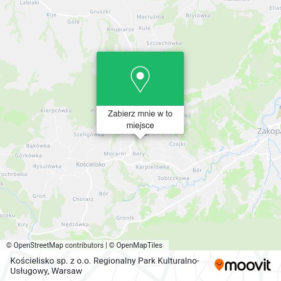 Mapa Kościelisko sp. z o.o. Regionalny Park Kulturalno-Usługowy