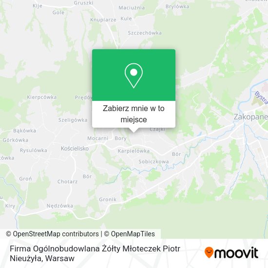 Mapa Firma Ogólnobudowlana Żółty Młoteczek Piotr Nieużyła