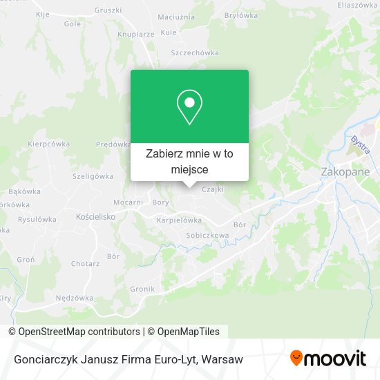 Mapa Gonciarczyk Janusz Firma Euro-Lyt