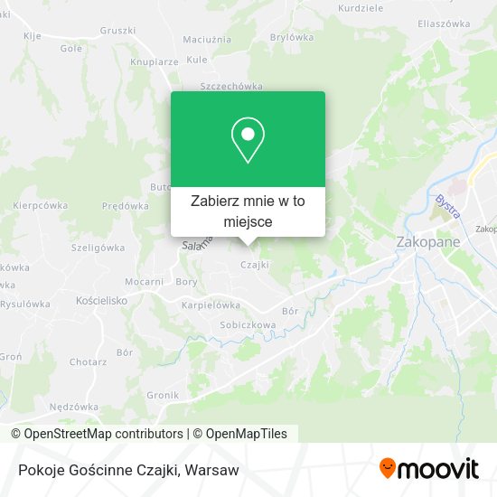 Mapa Pokoje Gościnne Czajki