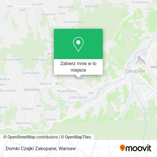 Mapa Domki Czajki Zakopane