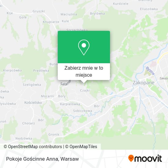 Mapa Pokoje Gościnne Anna