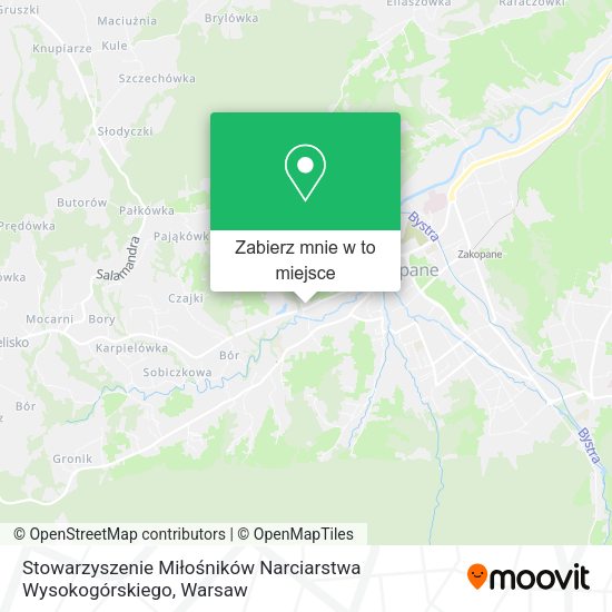 Mapa Stowarzyszenie Miłośników Narciarstwa Wysokogórskiego