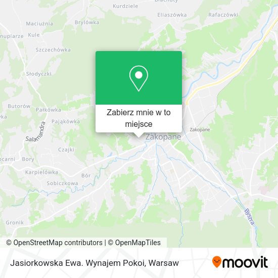 Mapa Jasiorkowska Ewa. Wynajem Pokoi