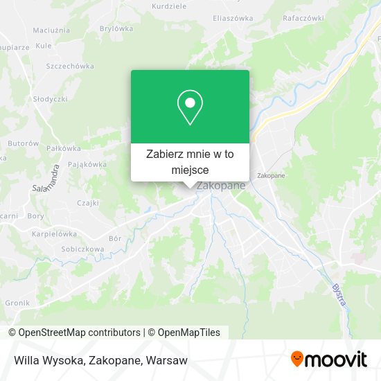 Mapa Willa Wysoka, Zakopane