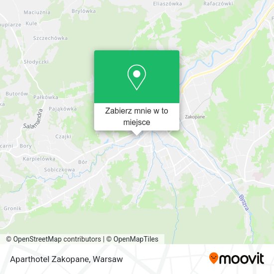 Mapa Aparthotel Zakopane