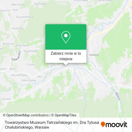 Mapa Towarzystwo Muzeum Tatrzańskiego im. Dra Tytusa Chałubińskiego