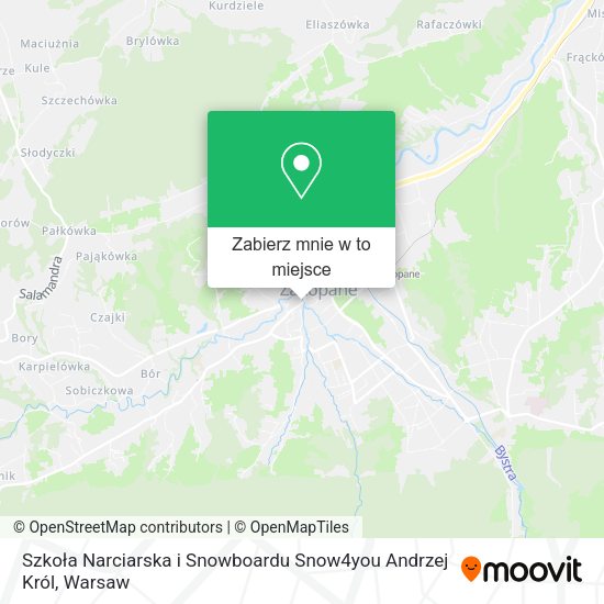 Mapa Szkoła Narciarska i Snowboardu Snow4you Andrzej Król