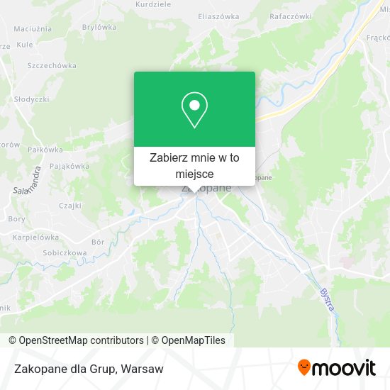 Mapa Zakopane dla Grup