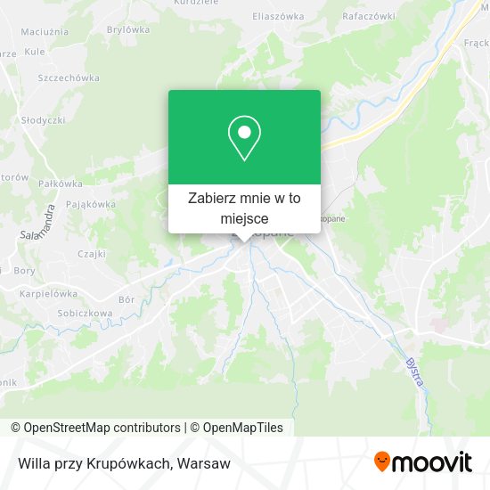 Mapa Willa przy Krupówkach