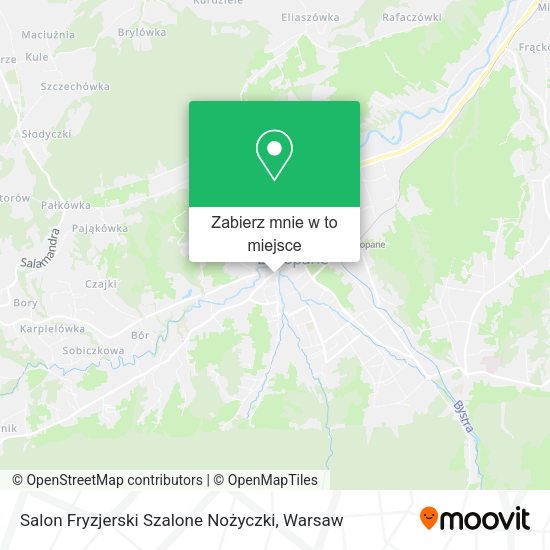 Mapa Salon Fryzjerski Szalone Nożyczki