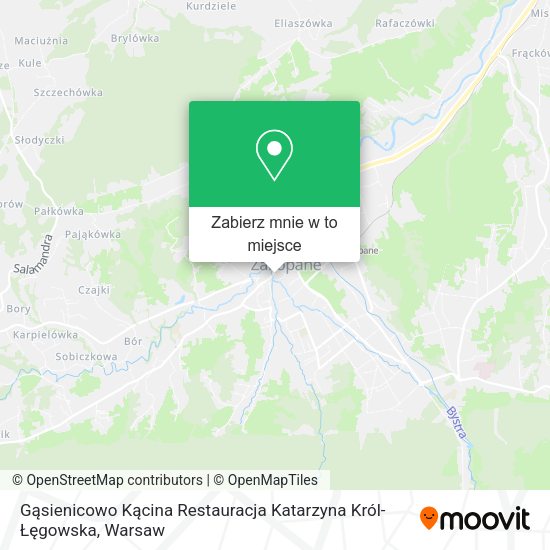 Mapa Gąsienicowo Kącina Restauracja Katarzyna Król-Łęgowska