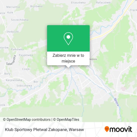 Mapa Klub Sportowy Płetwal Zakopane