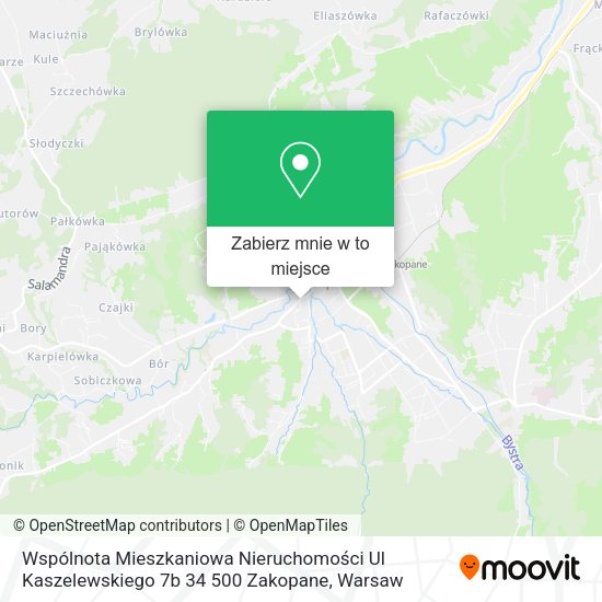 Mapa Wspólnota Mieszkaniowa Nieruchomości Ul Kaszelewskiego 7b 34 500 Zakopane