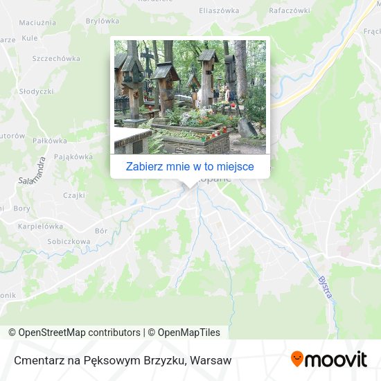 Mapa Cmentarz na Pęksowym Brzyzku