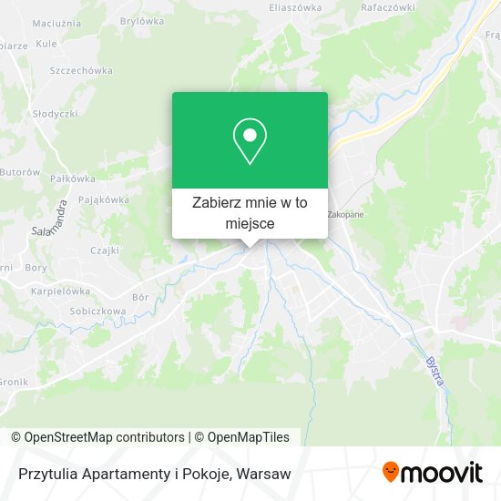 Mapa Przytulia Apartamenty i Pokoje