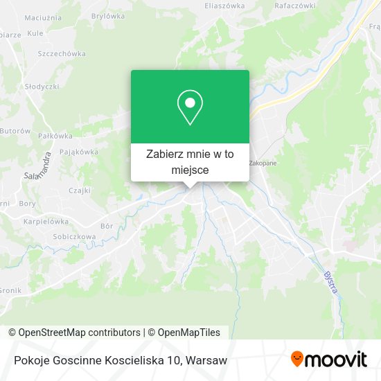 Mapa Pokoje Goscinne Koscieliska 10