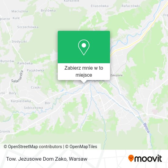 Mapa Tow. Jezusowe Dom Zako