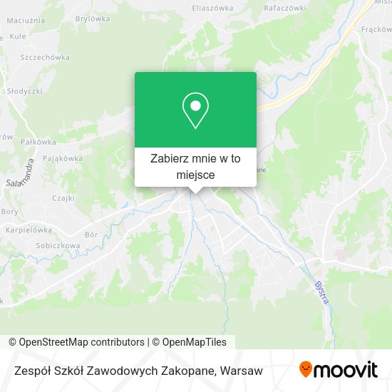 Mapa Zespół Szkół Zawodowych Zakopane