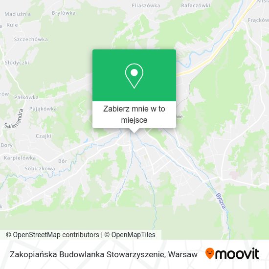 Mapa Zakopiańska Budowlanka Stowarzyszenie