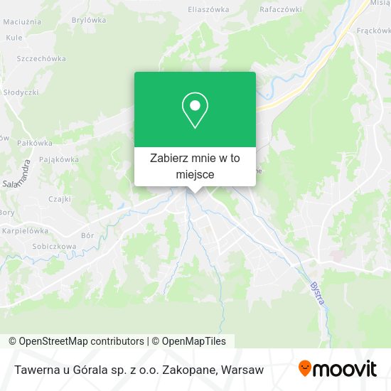 Mapa Tawerna u Górala sp. z o.o. Zakopane