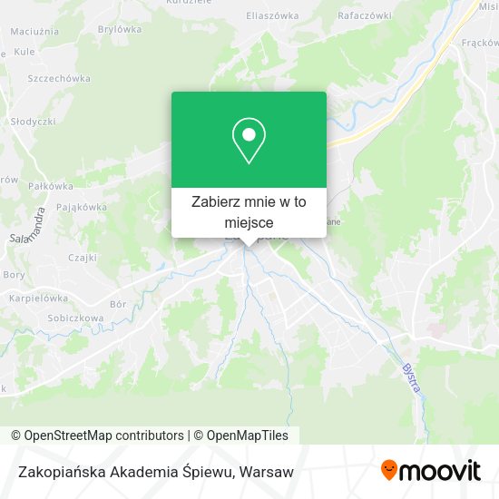 Mapa Zakopiańska Akademia Śpiewu