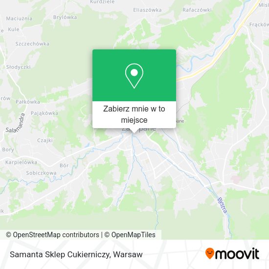 Mapa Samanta Sklep Cukierniczy