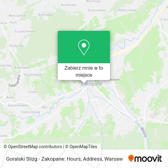 Mapa Goralski Slizg - Zakopane: Hours, Address