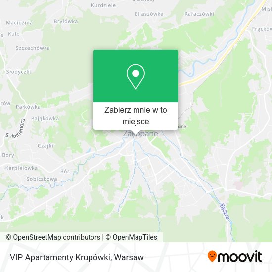 Mapa VIP Apartamenty Krupówki