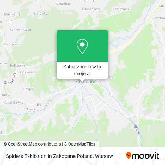 Mapa Spiders Exhibition in Zakopane Poland