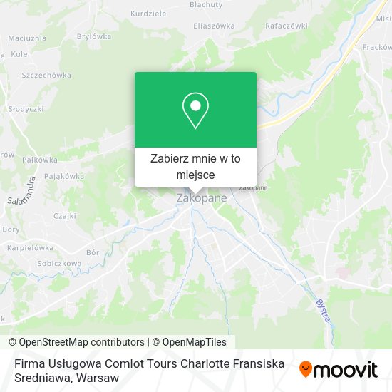 Mapa Firma Usługowa Comlot Tours Charlotte Fransiska Sredniawa