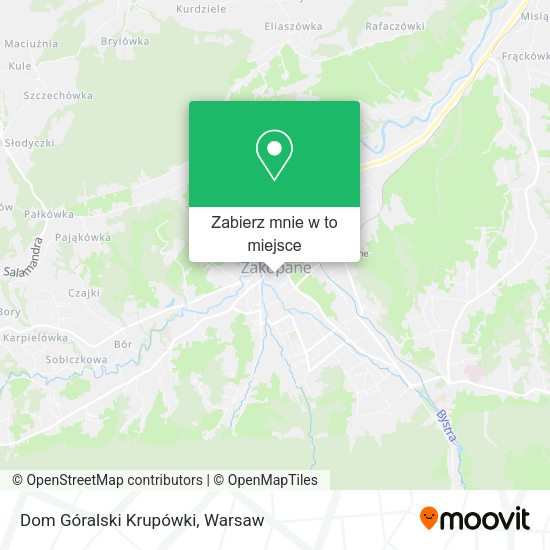 Mapa Dom Góralski Krupówki