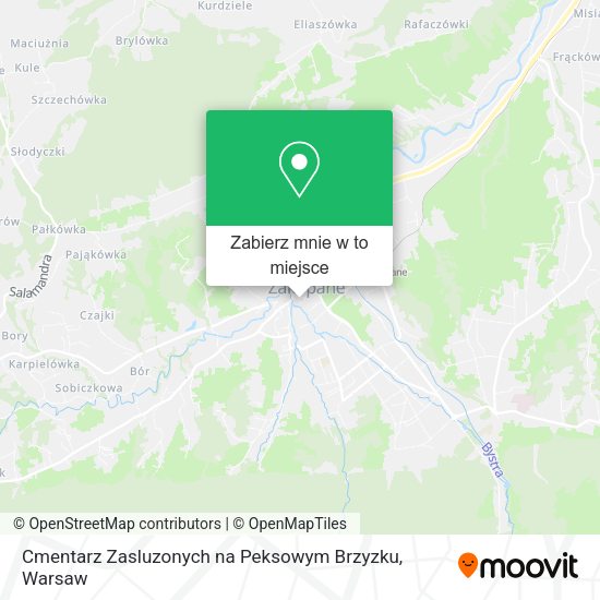 Mapa Cmentarz Zasluzonych na Peksowym Brzyzku