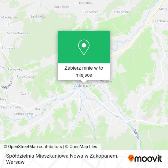 Mapa Spółdzielnia Mieszkaniowa Nowa w Zakopanem