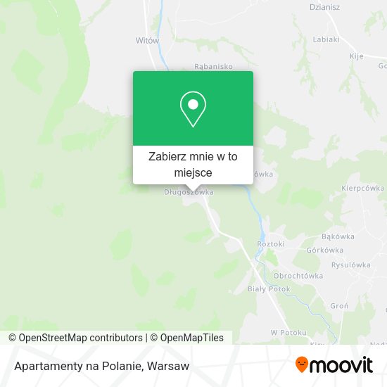 Mapa Apartamenty na Polanie