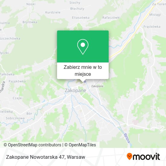 Mapa Zakopane Nowotarska 47