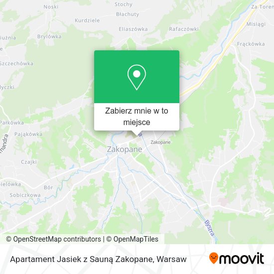 Mapa Apartament Jasiek z Sauną Zakopane