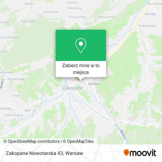 Mapa Zakopane Nowotarska 43