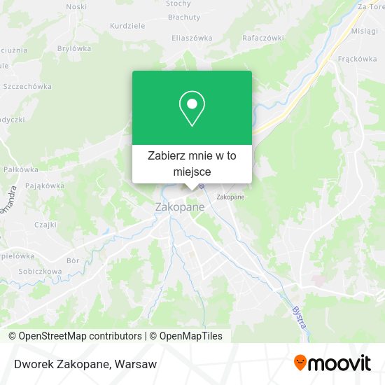 Mapa Dworek Zakopane