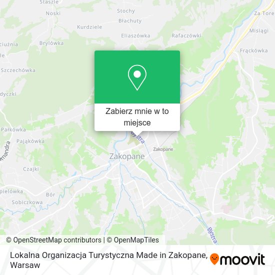 Mapa Lokalna Organizacja Turystyczna Made in Zakopane