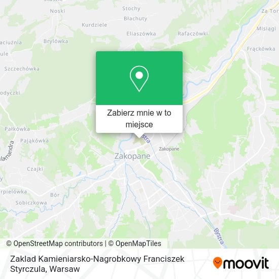 Mapa Zaklad Kamieniarsko-Nagrobkowy Franciszek Styrczula