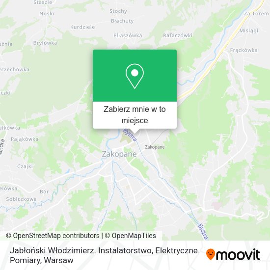 Mapa Jabłoński Włodzimierz. Instalatorstwo, Elektryczne Pomiary