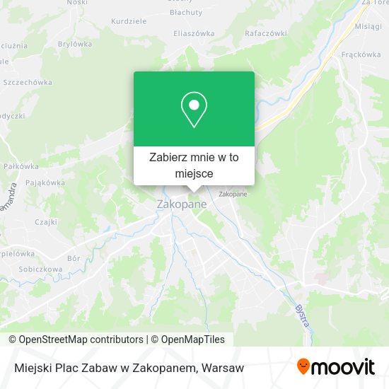 Mapa Miejski Plac Zabaw w Zakopanem