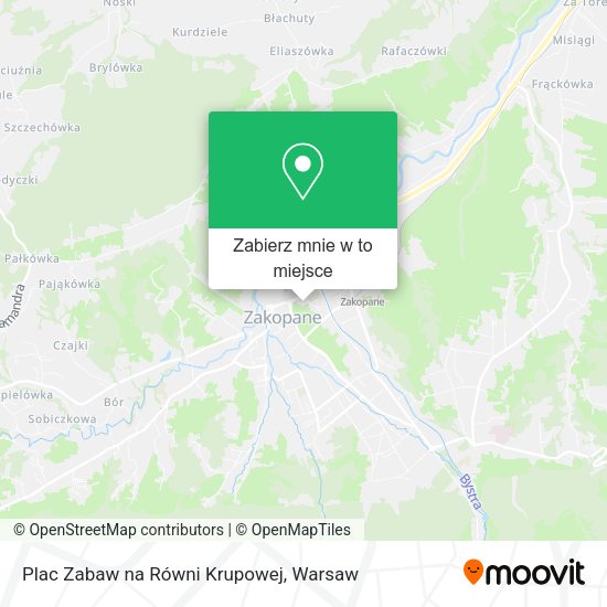 Mapa Plac Zabaw na Równi Krupowej