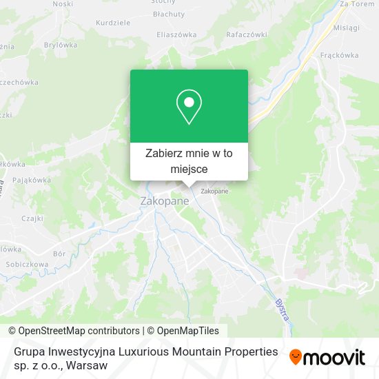 Mapa Grupa Inwestycyjna Luxurious Mountain Properties sp. z o.o.