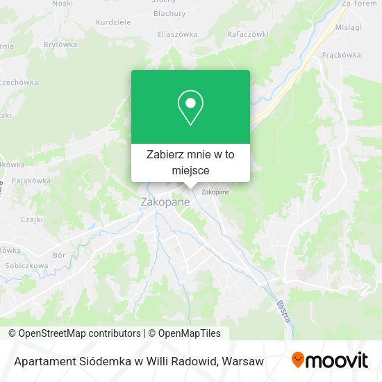 Mapa Apartament Siódemka w Willi Radowid