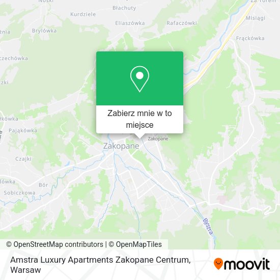 Mapa Amstra Luxury Apartments Zakopane Centrum