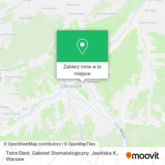 Mapa Tatra-Dent. Gabinet Stomatologiczny. Jasińska K.