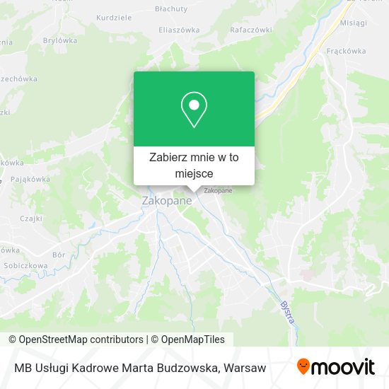 Mapa MB Usługi Kadrowe Marta Budzowska