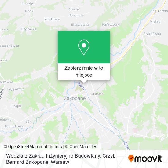 Mapa Wodziarz Zakład Inżynieryjno-Budowlany. Grzyb Bernard Zakopane